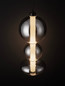 Preview: Nova Luce LED Pendelleuchte Bally dimmbar 20W warmweiss 3000K Rauchgrau Schwarz Glas Metall Ø20cm 9030555