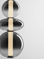Preview: Nova Luce LED Pendelleuchte Bally dimmbar 36W warmweiss 3000K Rauchgrau Schwarz Glas Metall Ø20cm 9030556