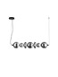 Preview: Nova Luce LED Pendelleuchte Bally dimmbar 40W warmweiss 3000K Rauchgrau Schwarz Glas Metall 117x19,5cm 9030557