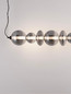 Preview: Nova Luce LED Pendelleuchte Bally dimmbar 40W warmweiss 3000K Rauchgrau Schwarz Glas Metall 117x19,5cm 9030557