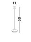 Preview: Nova Luce LED Wegeleuchte Arion 4W warmweiss 3000K IP65 Schwarz Aluminium 50cm 9030558