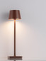 Preview: Nova Luce LED Akku-Tischleuchte Deck dimmbar 2W warmweiss 3000K USB IP54 Cortenstahl Aluminium Ø8,5cm 9030563