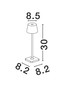 Preview: Nova Luce LED Akku-Tischleuchte Deck dimmbar 2W warmweiss 3000K USB IP54 Cortenstahl Aluminium Ø8,5cm 9030563