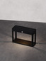 Preview: Nova Luce LED Solar-Sockelleuchte Berni 2W warmweiss 3000K Bewegungsmelder IP65 Schwarz Aluminium 15,5cm 9030565