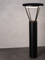 Preview: Nova Luce LED Leuchtenkopf für Wegeleuchte Virtus 16W warmweiss 3000K IP65 Schwarz Aluminium 27cm 9030573