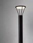Preview: Nova Luce Montagepfosten für Wegeleuchte Virtus Schwarz Aluminium 155cm 9030575