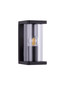 Preview: Nova Luce Außen-Wandleuchte Adoray E27 IP65 Schwarz Aluminium 20x14cm 9030579