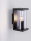 Preview: Nova Luce Außen-Wandleuchte Adoray E27 IP65 Schwarz Aluminium 20x14cm 9030579