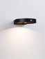 Preview: Nova Luce LED Solar-Wandleuchte Aigo 2W warmweiss 3000K Bewegungsmelder IP65 salzwasserfest Schwarz Aluminium 18x16cm 9030580