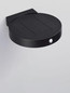 Preview: Nova Luce LED Solar-Wandleuchte Aigo 2W warmweiss 3000K Bewegungsmelder IP65 salzwasserfest Schwarz Aluminium 18x16cm 9030580