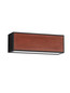 Preview: Nova Luce LED Solar-Wandleuchte Brown 2W warmweiss 3000K Bewegungsmelder IP65 salzwasserfest Schwarz Holz Aluminium 24x24cm 9030583