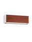 Preview: Nova Luce LED Solar-Wandleuchte Brown 2W warmweiss 3000K Bewegungsmelder IP65 salzwasserfest Weiß Holz Aluminium 24x24cm 9030585