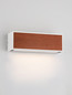 Preview: Nova Luce LED Solar-Wandleuchte Brown 2W warmweiss 3000K Bewegungsmelder IP65 salzwasserfest Weiß Holz Aluminium 24x24cm 9030585