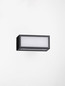 Preview: Nova Luce LED Außen-Wandleuchte Inga 11W warmweiss 3000K IP65 salzwasserfest Schwarz Aluminium 15x7cm 9030593