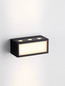 Preview: Nova Luce LED Außen-Wandleuchte Inga 11W warmweiss 3000K IP65 salzwasserfest Schwarz Aluminium 15x7cm 9030593