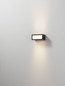 Preview: Nova Luce LED Außen-Wandleuchte Inga 11W warmweiss 3000K IP65 salzwasserfest Schwarz Aluminium 15x7cm 9030593