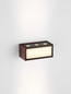 Preview: Nova Luce LED Außen-Wandleuchte Inga 11W warmweiss 3000K IP65 salzwasserfest Cortenstahl Aluminium 15x7cm 9030594