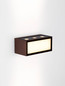 Preview: Nova Luce LED Außen-Wandleuchte Inga 11W warmweiss 3000K IP65 salzwasserfest Cortenstahl Aluminium 15x7cm 9030594