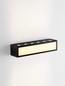 Preview: Nova Luce LED Außen-Wandleuchte Inga 18W warmweiss 3000K IP65 salzwasserfest Schwarz Aluminium 30x7cm 9030595