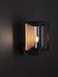 Preview: Nova Luce Außen-Wandleuchte Pacific E27 IP65 Schwarz Holz Aluminium 28x21cm 9030601