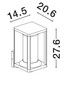 Preview: Nova Luce Außen-Wandleuchte Pacific E27 IP65 Schwarz Aluminium 28x21cm 9030602