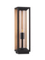Preview: Nova Luce Wegeleuchte Pacific E27 IP65 Schwarz Holz Aluminium 50cm 9030604