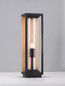 Preview: Nova Luce Wegeleuchte Pacific E27 IP65 Schwarz Holz Aluminium 50cm 9030604