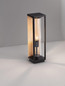 Preview: Nova Luce Wegeleuchte Pacific E27 IP65 Schwarz Holz Aluminium 50cm 9030604