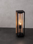 Preview: Nova Luce Wegeleuchte Pacific E27 IP65 Schwarz Holz Aluminium 50cm 9030604