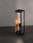 Preview: Nova Luce Wegeleuchte Pacific E27 IP65 Schwarz Holz Aluminium 50cm 9030604