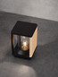 Preview: Nova Luce Sockelleuchte Pacific E27 IP65 Schwarz Holz Aluminium 22cm 9030605