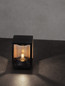 Preview: Nova Luce Sockelleuchte Pacific E27 IP65 Schwarz Holz Aluminium 22cm 9030605