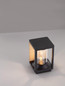 Preview: Nova Luce Sockelleuchte Pacific E27 IP65 Schwarz Holz Aluminium 22cm 9030605