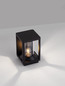 Preview: Nova Luce Sockelleuchte Pacific E27 IP65 Schwarz Aluminium 22cm 9030606