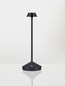 Preview: Nova Luce Standfuß für Akku-Tischleuchte Lumo dimmbar USB IP54 Schwarz Aluminium Ø12cm 9030617
