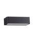 Preview: Nova Luce LED Solar-Wandleuchte Videno 2W warmweiss 3000K IP65 Anthrazit Aluminium 20x10cm 9030624