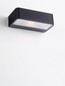 Preview: Nova Luce LED Solar-Wandleuchte Videno 2W warmweiss 3000K IP65 Anthrazit Aluminium 20x10cm 9030624