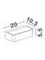 Preview: Nova Luce LED Solar-Wandleuchte Videno 2W warmweiss 3000K IP65 Anthrazit Aluminium 20x10cm 9030624