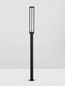 Preview: Nova Luce LED Wegeleuchte Solstice 16W warmweiss 3000K IP65 Schwarz Aluminium 222cm 9030626