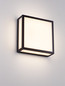 Preview: Nova Luce LED Außen-Wandleuchte Astral 16W warmweiss 3000K IP65 salzwasserfest Schwarz Aluminium 22x22cm 9030630