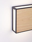 Preview: Nova Luce LED Außen-Wandleuchte Astral 16W warmweiss 3000K IP65 salzwasserfest Schwarz Holz Aluminium 22x22cm 9030631