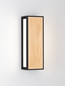 Preview: Nova Luce LED Außen-Wandleuchte Astral 10W warmweiss 3000K IP65 salzwasserfest Schwarz Holz Aluminium 26x9cm 9030633