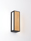 Preview: Nova Luce LED Außen-Wandleuchte Astral 10W warmweiss 3000K IP65 salzwasserfest Schwarz Holz Aluminium 26x9cm 9030633