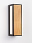 Preview: Nova Luce LED Außen-Wandleuchte Astral 10W warmweiss 3000K IP65 salzwasserfest Schwarz Holz Aluminium 26x9cm 9030633
