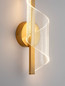 Preview: Nova Luce LED Wandleuchte Valentin 9W warmweiss 3000K Messinggold Aluminium 33x13cm 9030634