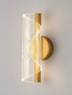 Preview: Nova Luce LED Wandleuchte Valentin 9W warmweiss 3000K Messinggold Aluminium 31x13cm 9030635