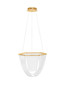 Preview: Nova Luce LED Pendelleuchte Valentin dimmbar 35W warmweiss 3000K Gold Aluminium Ø52cm 9030636