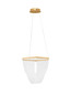 Preview: Nova Luce LED Pendelleuchte Valentin dimmbar 35W warmweiss 3000K Gold Aluminium Ø52cm 9030636