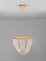 Preview: Nova Luce LED Pendelleuchte Valentin dimmbar 35W warmweiss 3000K Gold Aluminium Ø52cm 9030636