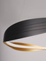 Preview: Nova Luce LED Pendelleuchte Dobi dimmbar 32W Schwarz Gold Aluminium Ø60cm 9030642